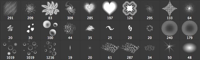 30 Effects Photoshop Brushes - Schematic