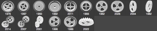 16 Metal Gear Photoshop Brushes HiRes - Schematic