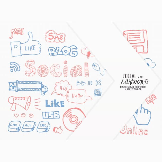 Social cartoon brushes