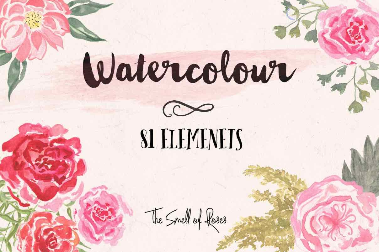 Watercolor Flower Brushes - The Smell of Roses