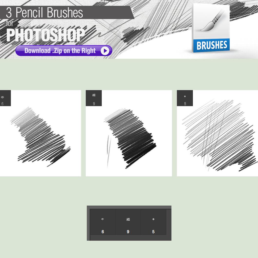 3 Pencil Brushes