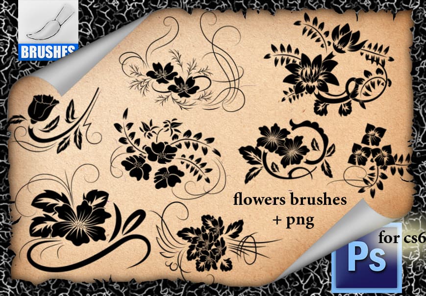 Ornamental Flowers Brushes
