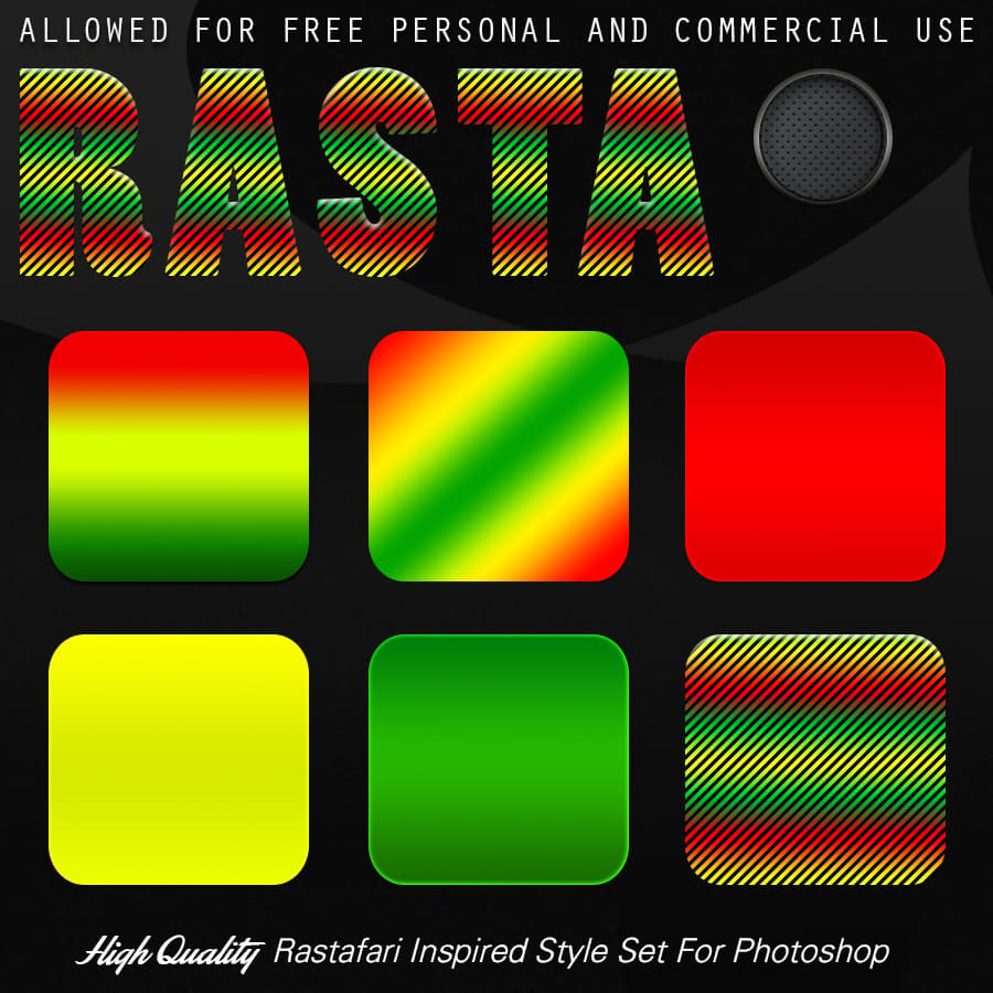 Rasta Photoshop Style Set - Preview 1