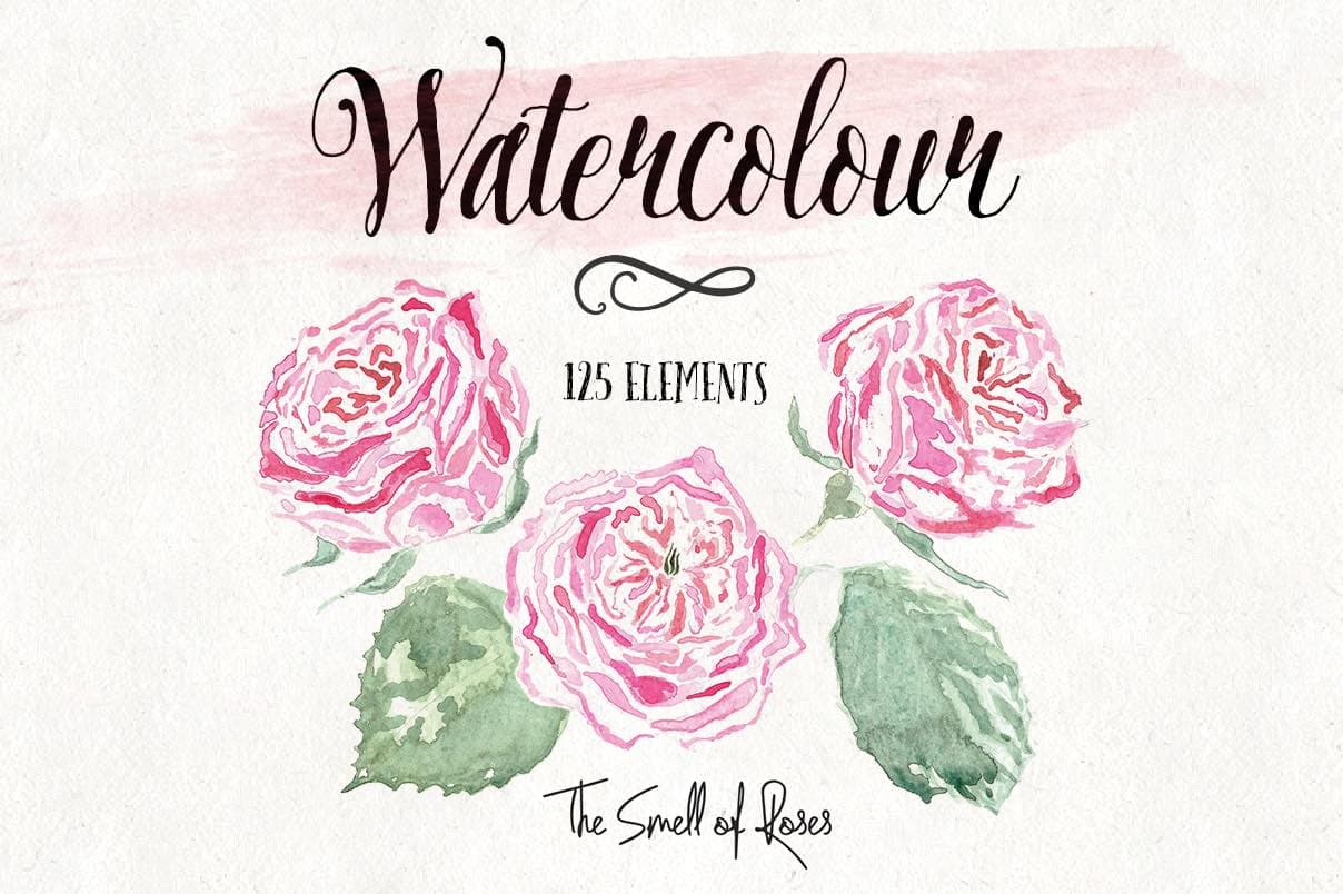 Watercolor Flower Brushes 3 - The Smell of Roses