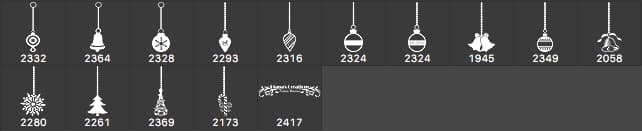 14 Christmas Ornament Brushes - Schematic