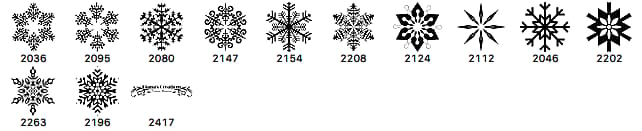 12 Snowflakes Brushes - Schematic