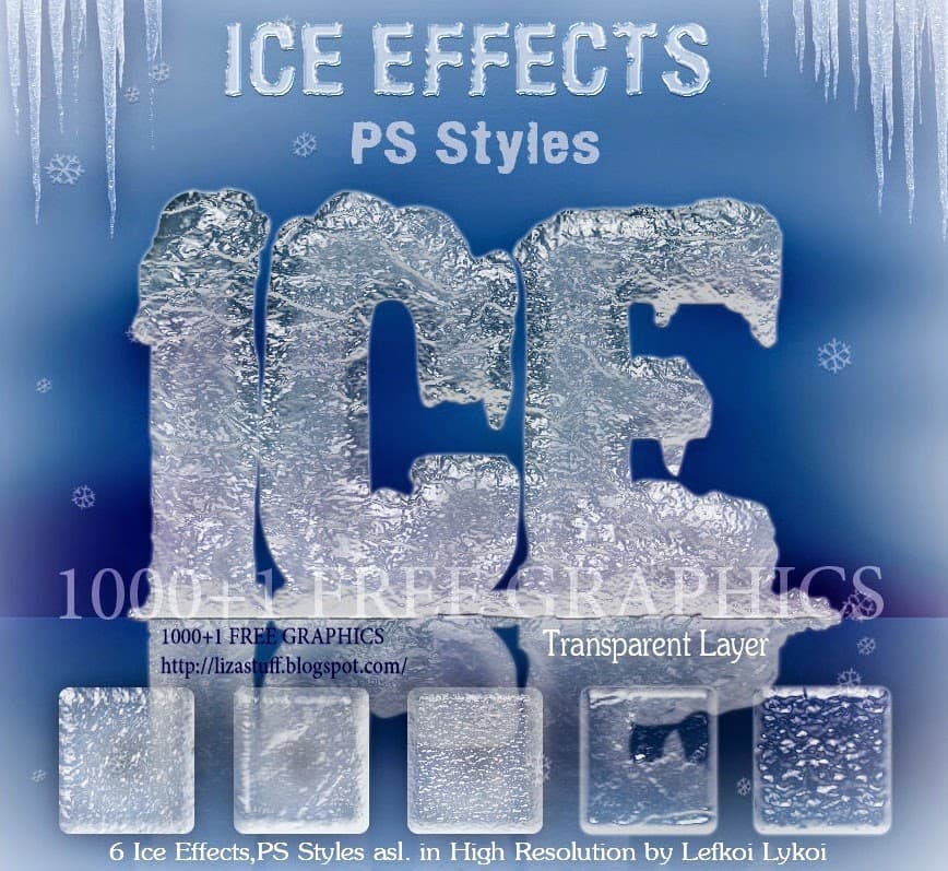 Ice Effect Photoshop Styles 