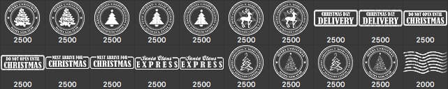 20 Xmas Stamps Brushes - Schematic