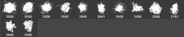 12 High-Res Splatter Photoshop Brushes - Schematic