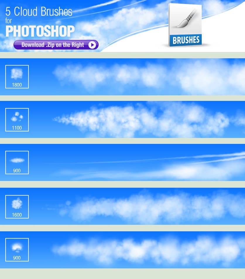 Clouds Painting Brushes Pack