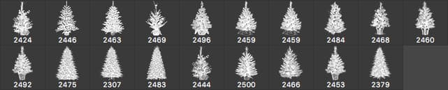 19 Christmas Trees Brushes - Schematic