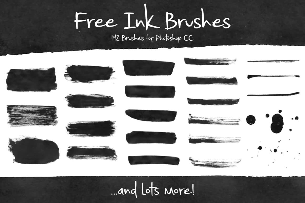 192 Free Ink Brushes for Photoshop
