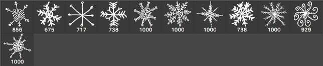 11 Free Snowflakes Brushes - Schematic
