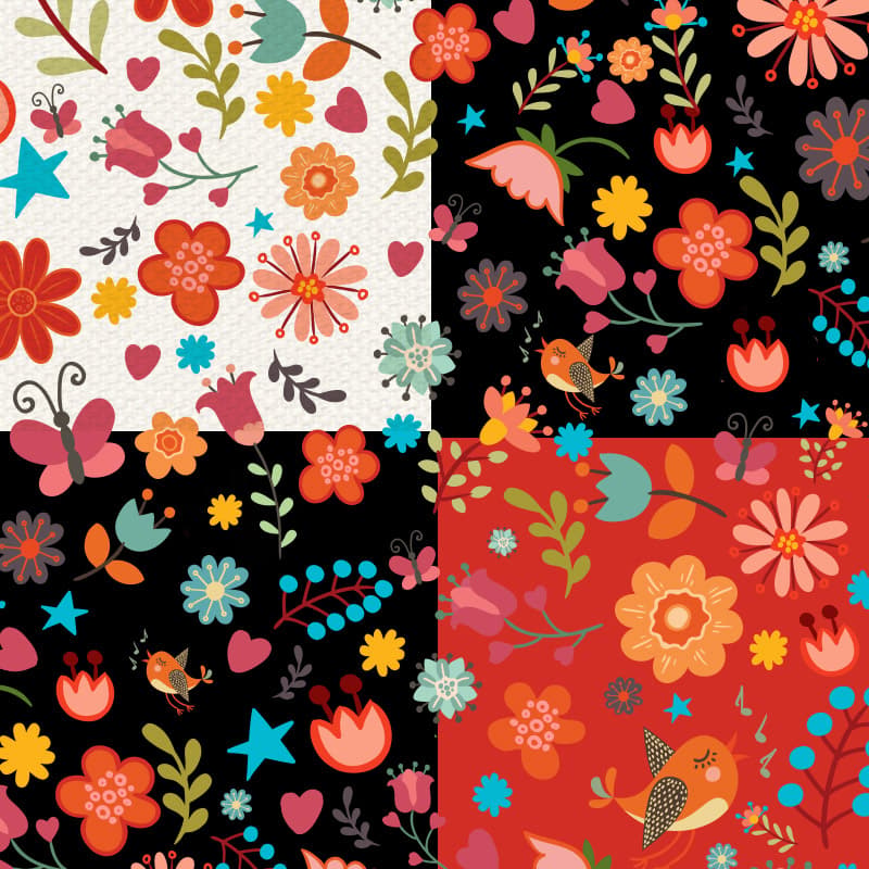 Colorful Sweet Floral Pattern