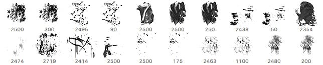 Assorted High Resolution Brushes - Schematic