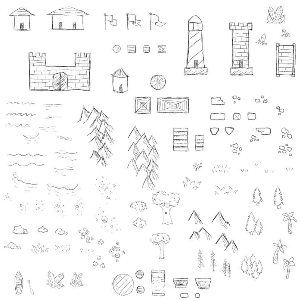 108 Map Making Brushes