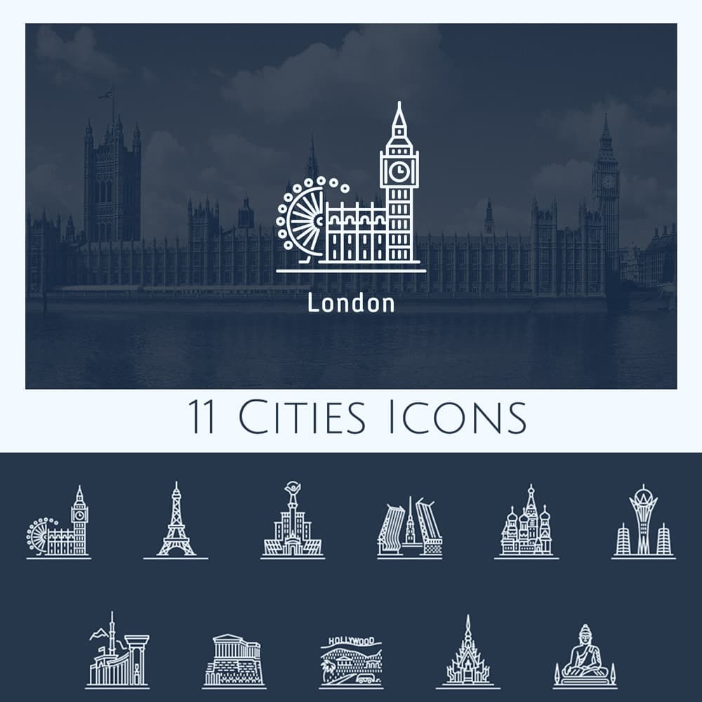 11 Cities Icons