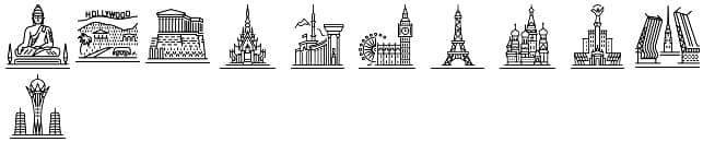 11 Cities Icons - Schematic