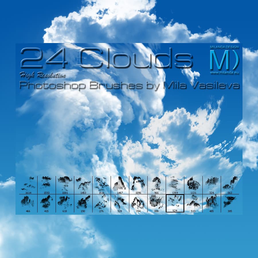 24 Free Clouds PS Brushes
