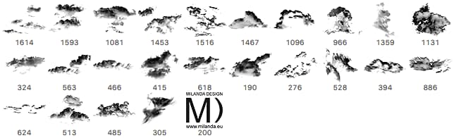 24 Free Clouds PS Brushes - Schematic
