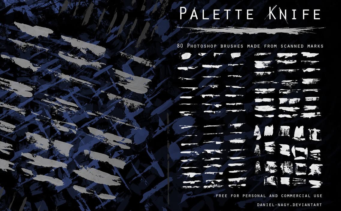 80 Palette Knife PS Brushes
