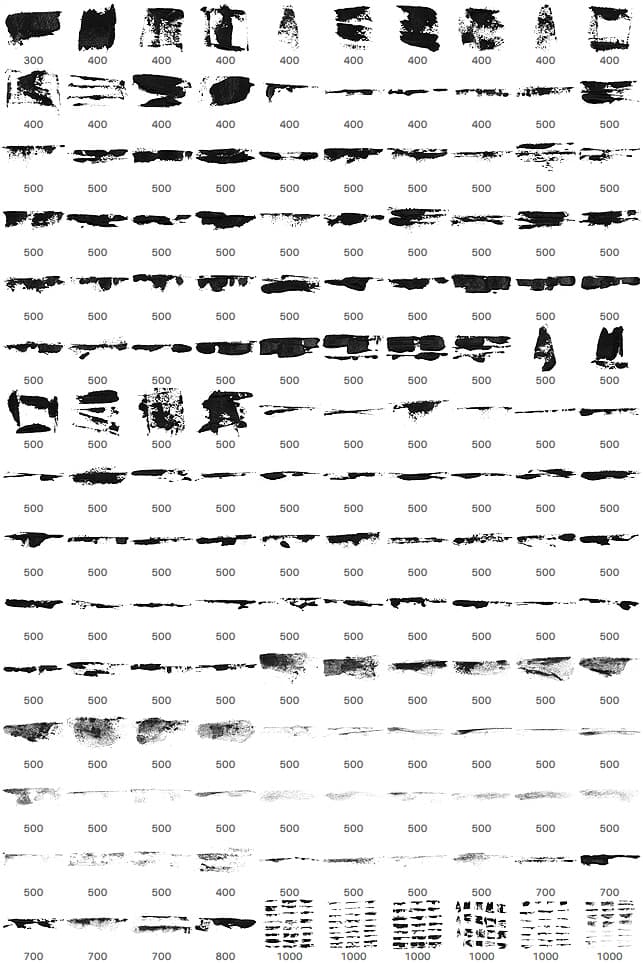 80 Palette Knife PS Brushes - Schematic