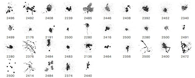 35 Free Splatter Brushes - Schematic