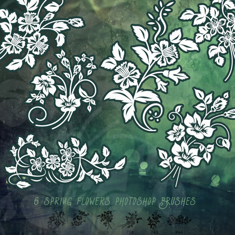 6 Free Spring Flower Ornaments