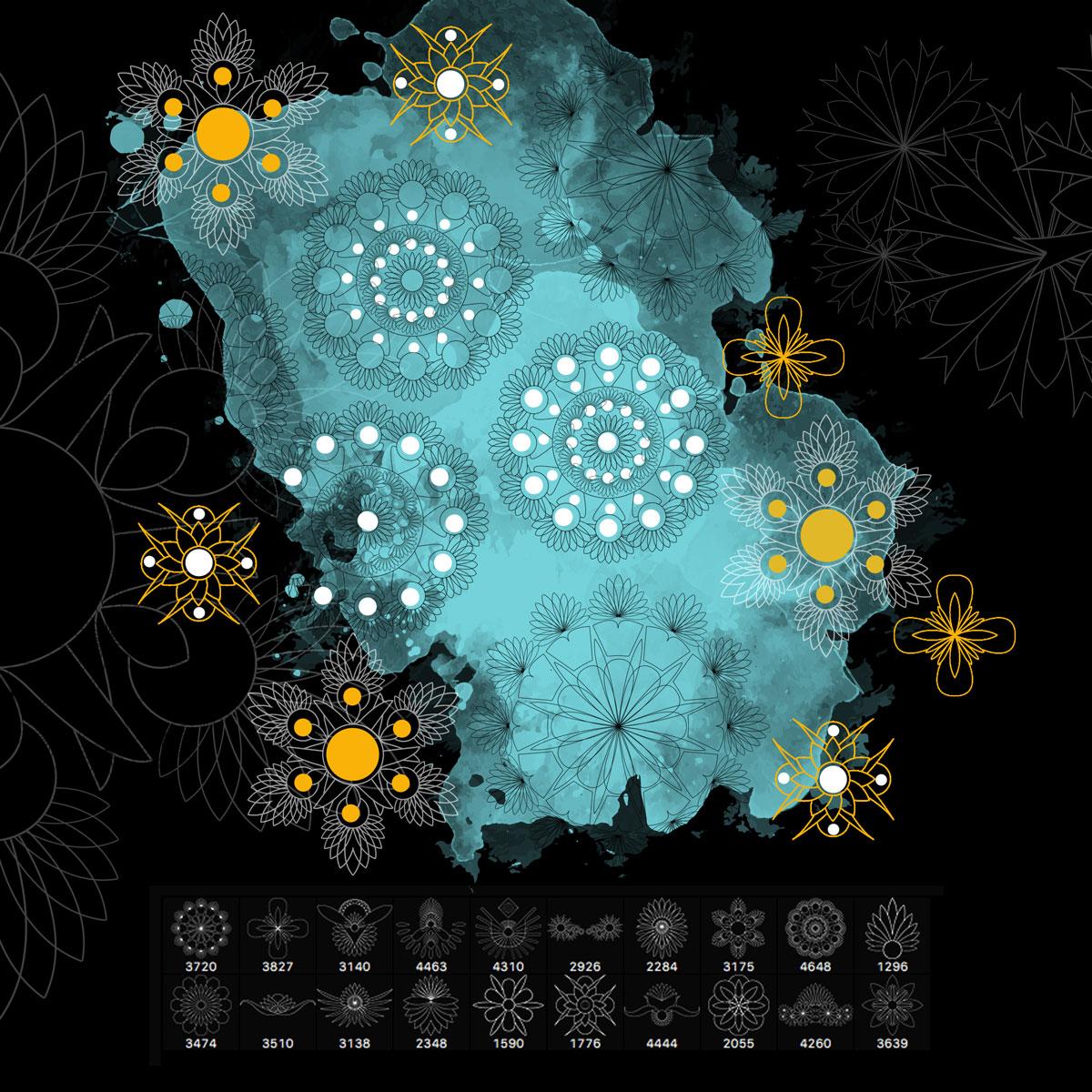 20 Abstract Ornaments Brushes