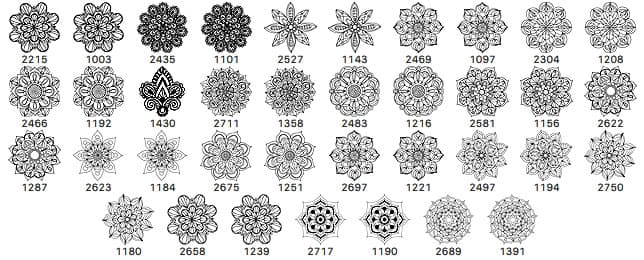 37 Free Mandala Brushes - Schematic