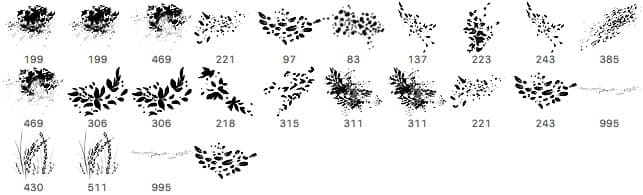 Flora Photoshop Brushes - Schematic
