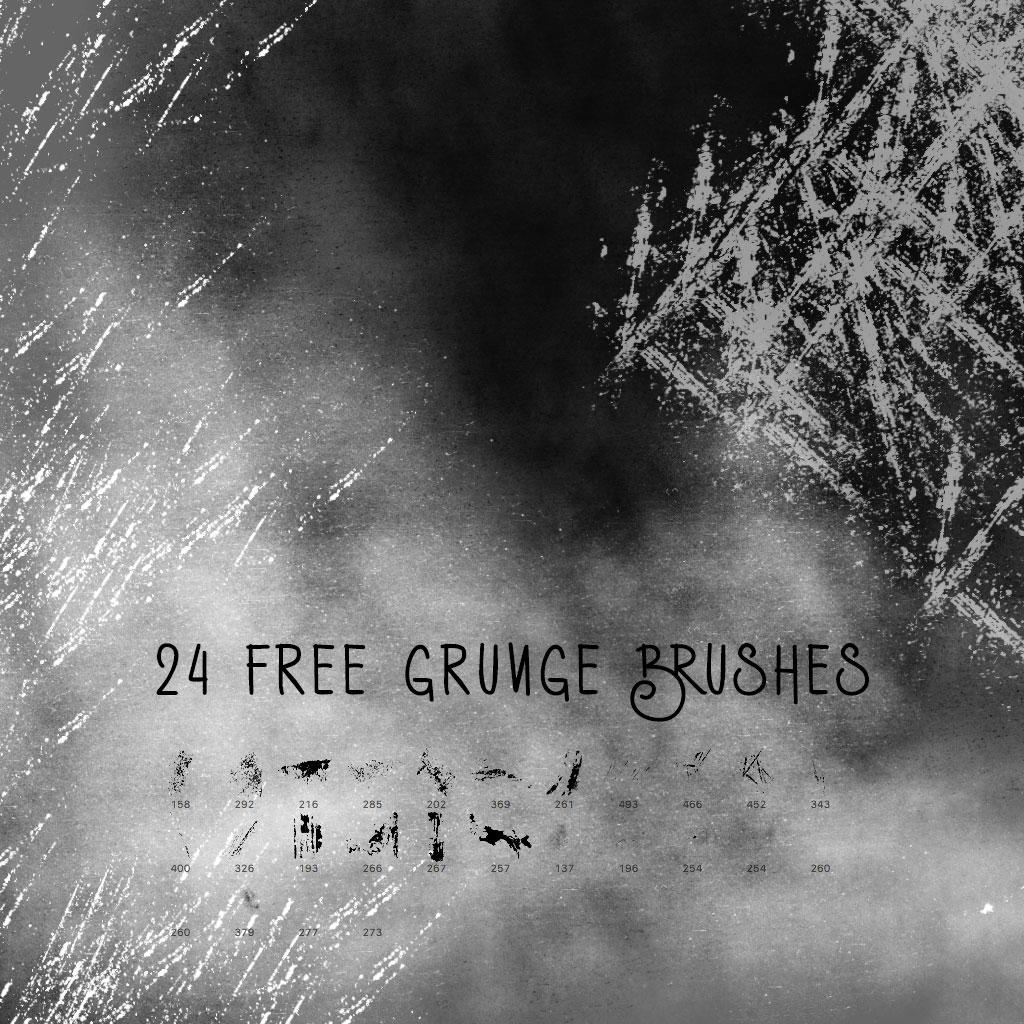 24 Free Grunge Brushes