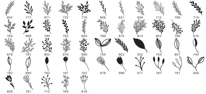 45 Free Plant Brushes - Schematic