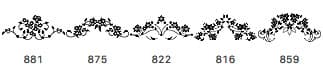 Set of 5 Floral Ornament Brushes - Schematic