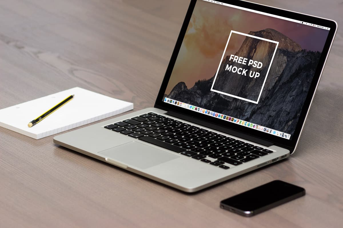 2 Free Laptop Mockup PSD - Thumbnail 2