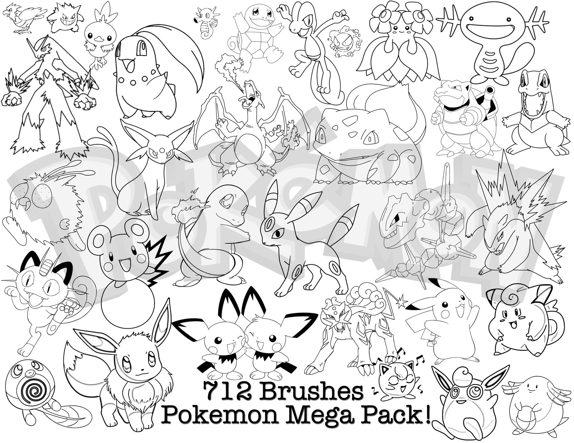 Huge Pack of Pokemon Brushes
