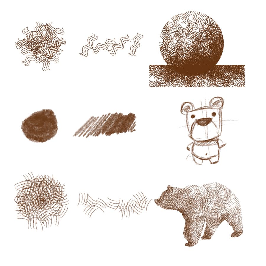 Small Draw Free Brushes