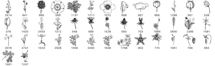 32 Plant Forms Brushes - Schematic