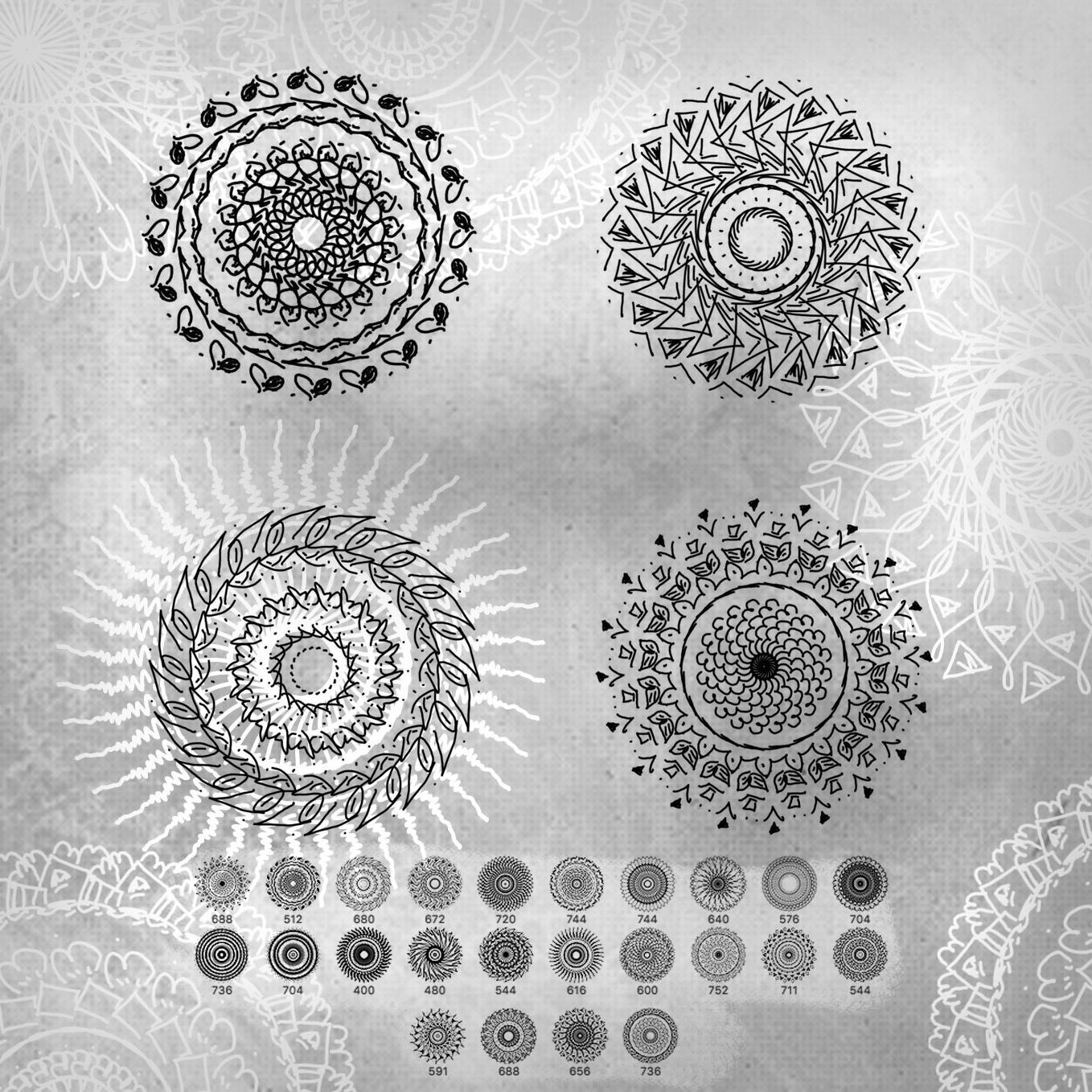 24 Mandala Brushes