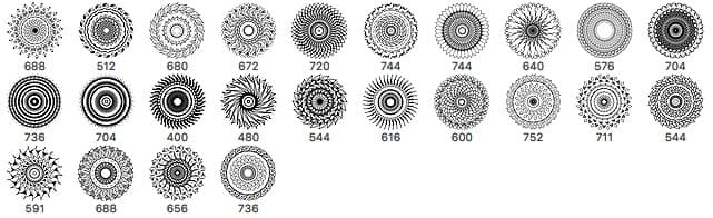 24 Mandala Brushes - Schematic