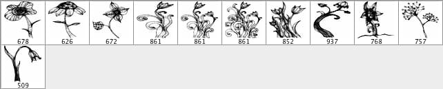 Spring Flower Brushes - Schematic