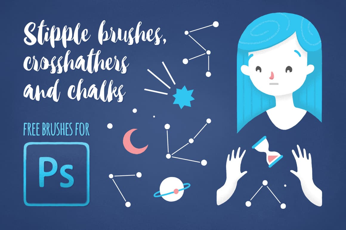 Stipple, Hatch and Chalk Brushes for Photoshop