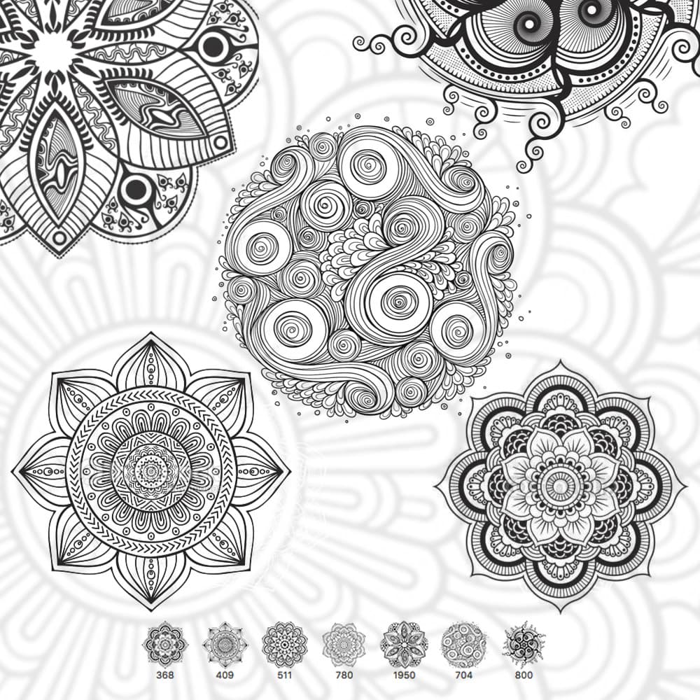 7 Mandala Brushes