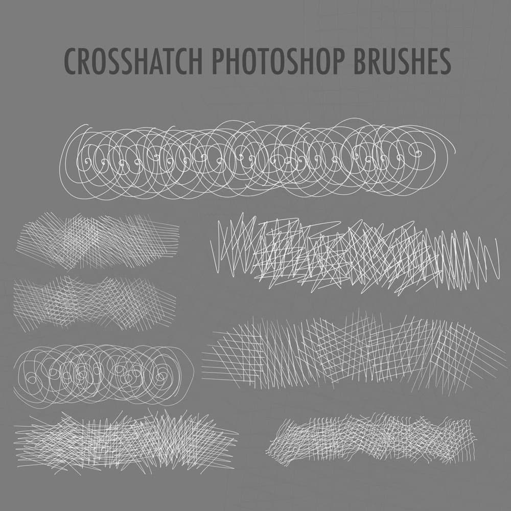 Crosshatch Photoshop Brushes