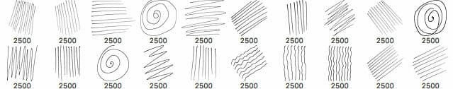 Crosshatch Photoshop Brushes - Schematic