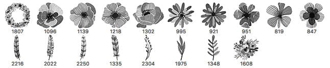 18 Floral PS Brushes - Schematic