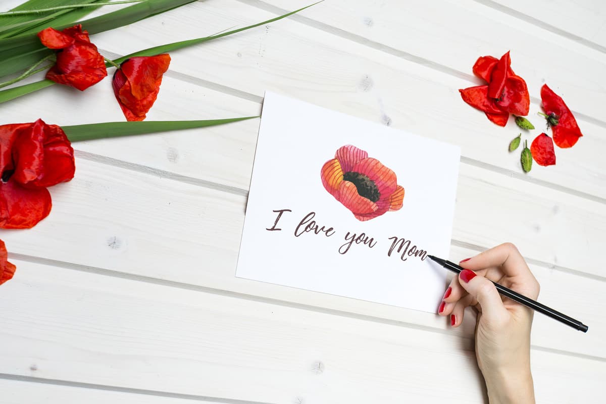 Red Flowers Greeting Card