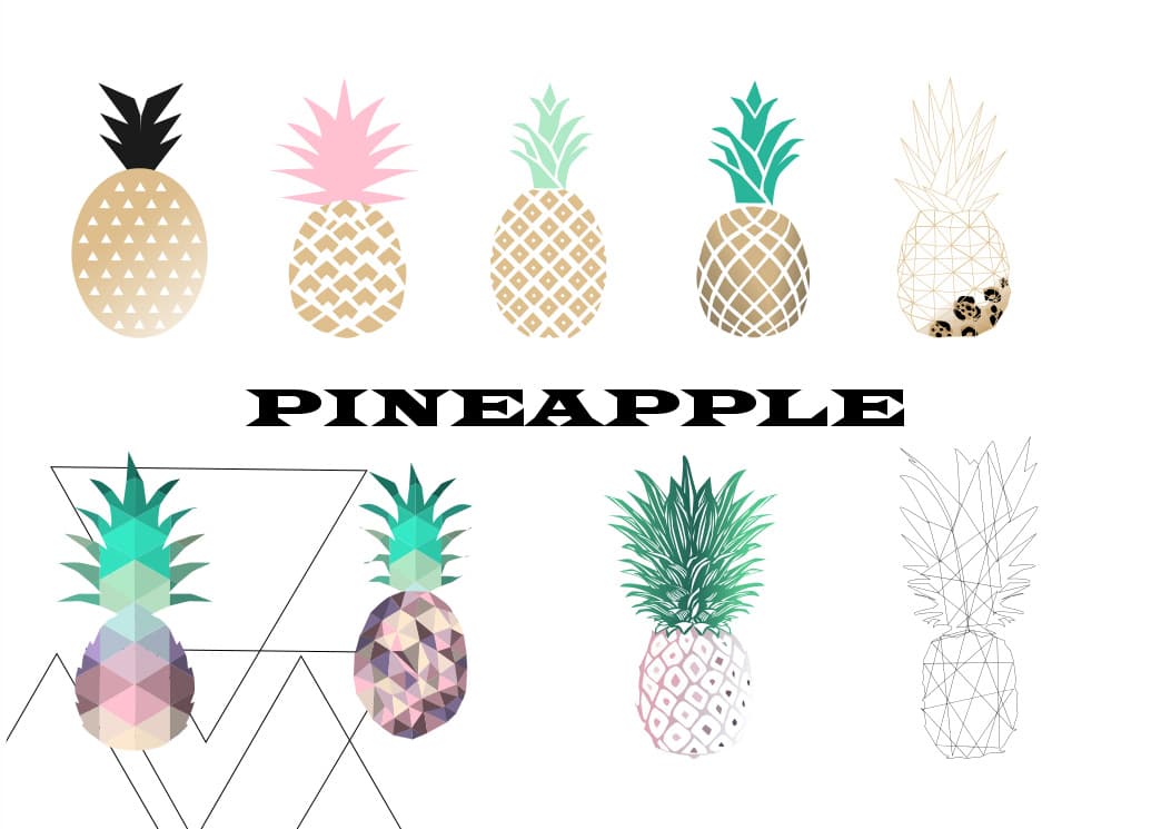 Tropical Pineapple Graphics