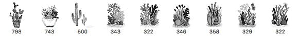 Cactuses Free Brushes - Schematic