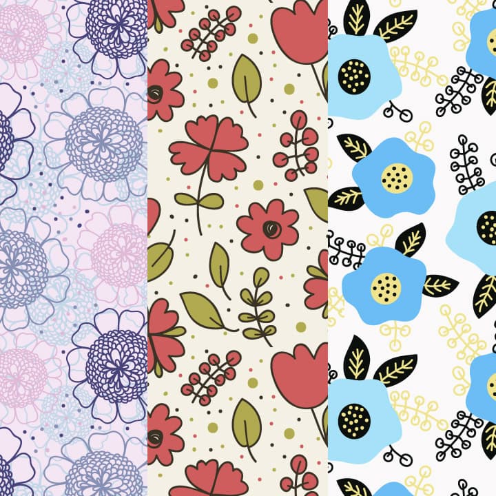 8 Free Floral Patterns - Schematic